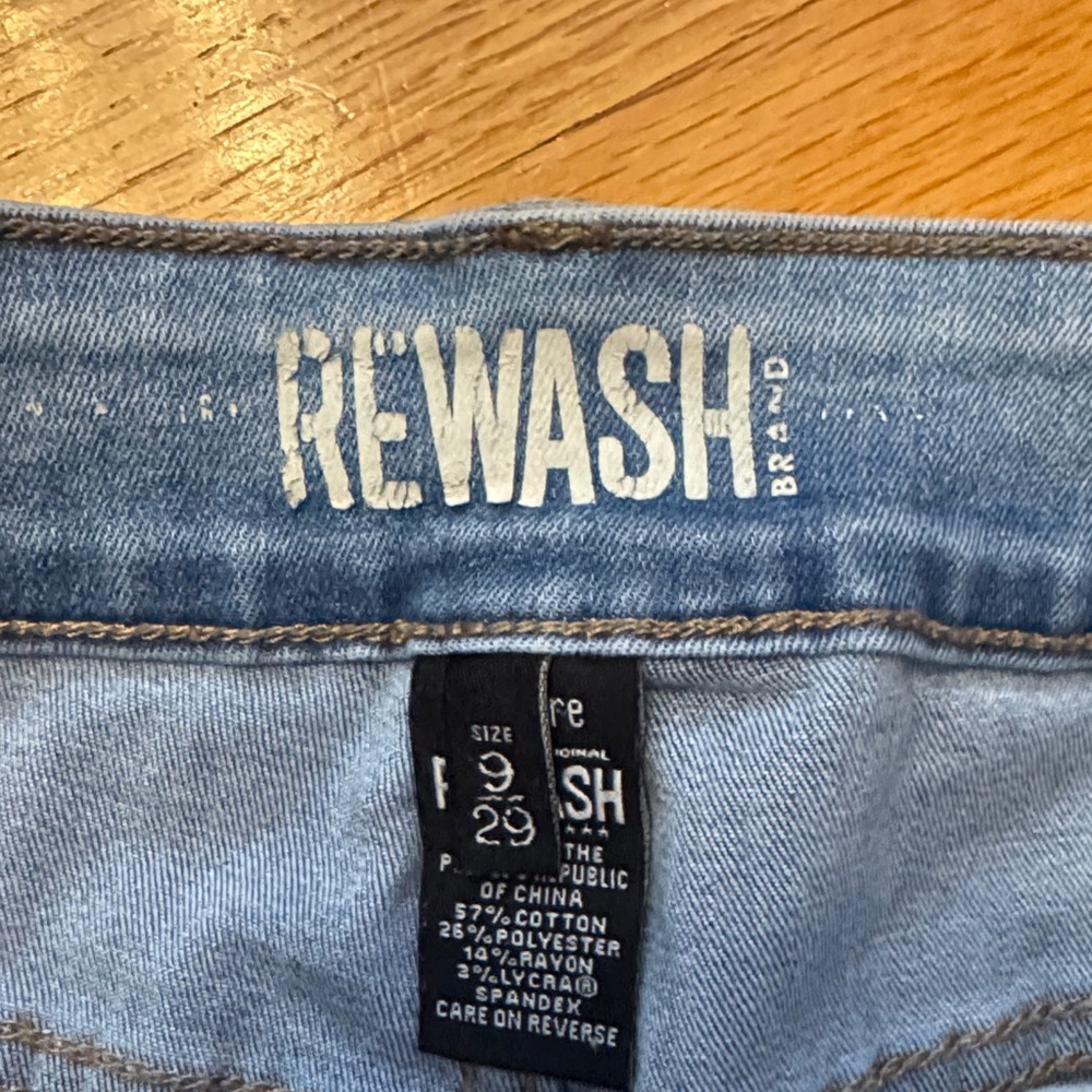 Rewash Light Blue Distressed Skinny Jeans‎ - Picture 2 of 5